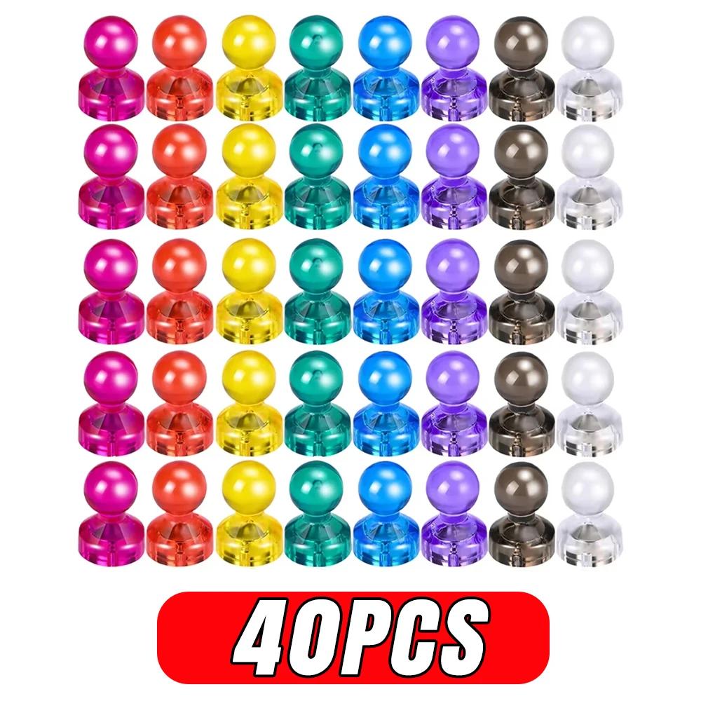 Colorful Magentic Pushpins Strong Magnet Fridge Push Pin Sticker Whiteboard Map Magnet Push Pin Home Office Supplies Wholesale