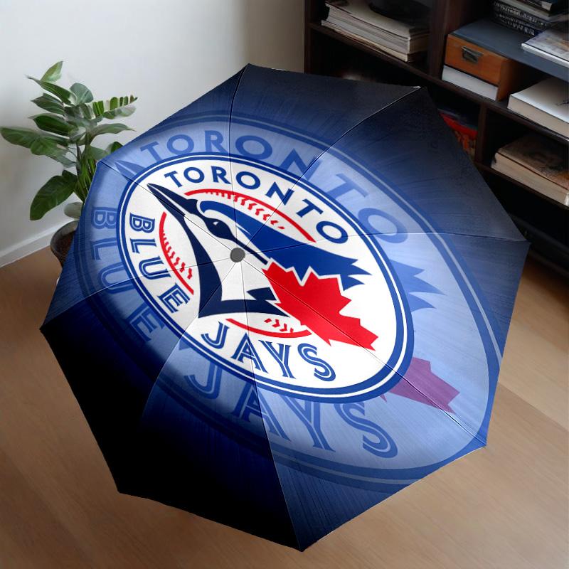 Blue Jays Logo Umbrella 8-Frame for Travel, Camping, Casual Lightweight Portable Umbrella, Essential for Every Family Holidays Gift
