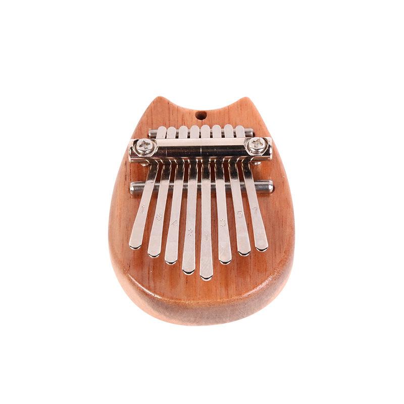 8 tasti Mini Kalimba in legno di alta qualità Squisito dito pollice pianoforte Marimba musicale buon accessorio ciondolo regalo