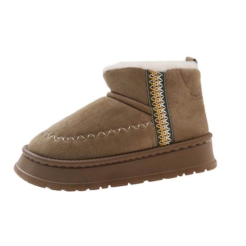 Fashion Boots Flat Heel Round Toe Luxury Designer Winter Shoes Boots Women Snow Fashion Elegant 2024