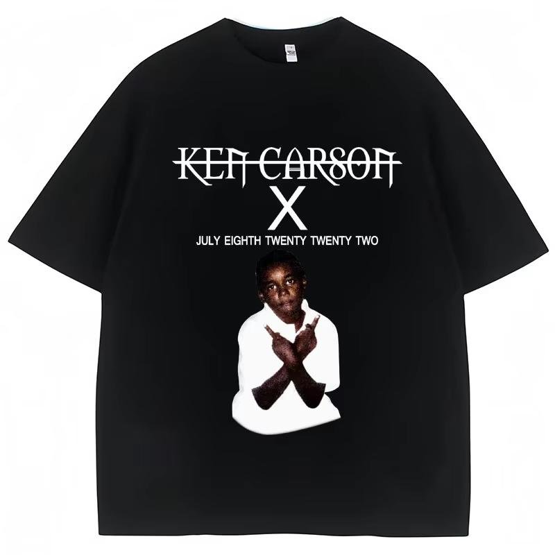 Popular Rapper Ken Carson Playboi Carti T Shirts Opium Destroy Lonely Gothic Punk T Shirts Men Women Pure Cotton Tees Streetwear