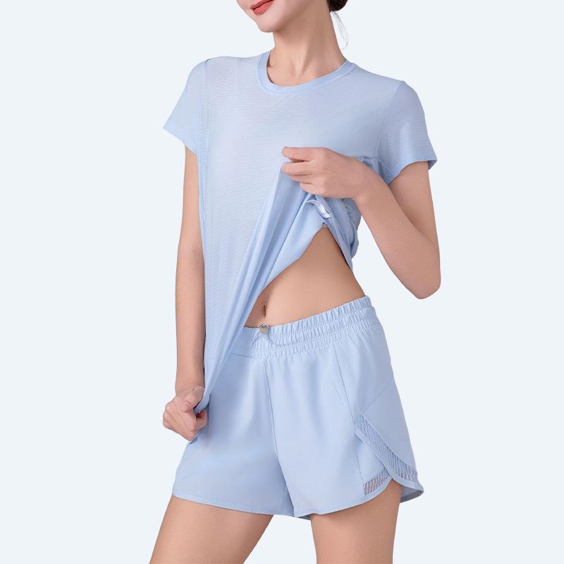 Women's Summer Quick-Dry Yoga and Gym Sportswear Set with Pockets