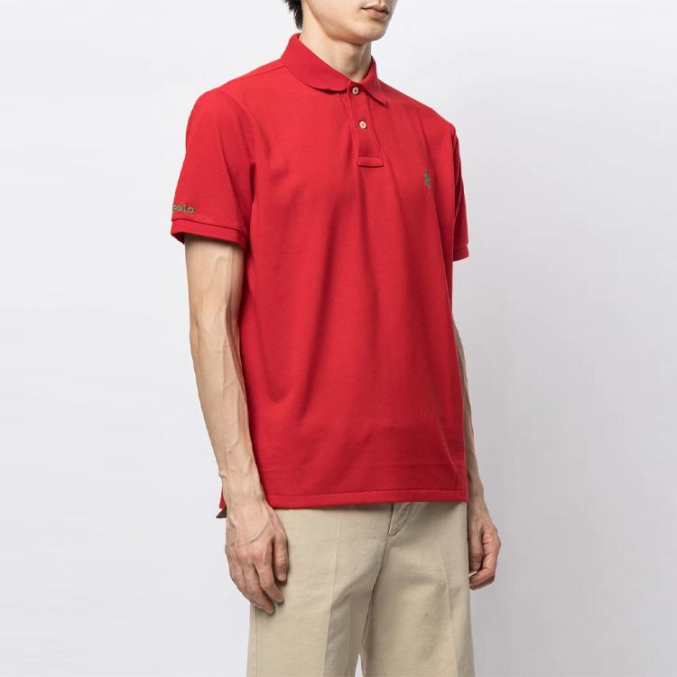 Polo Ralph Lauren Logo Embroidered Short Sleeve Polo Shirt Men Tops 710804077-015