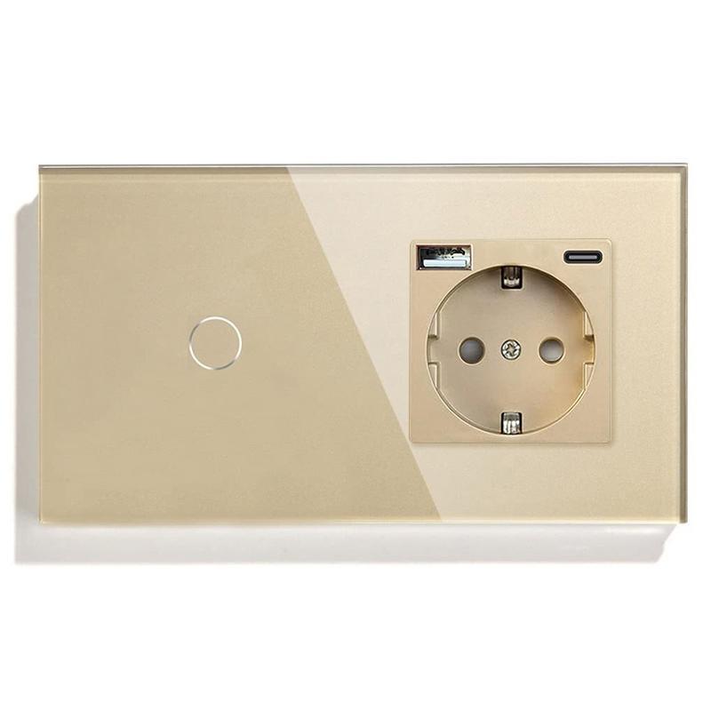 European Standard Zigbee Smart Switch with Graffiti Design, Glass Panel, and Alice Voice Support