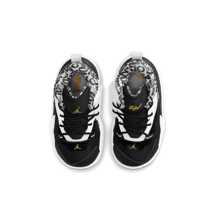 Air Jordan Zion 1 Toddler 'Gen Zion' (Unisex) Black / White / Metallic Gold Toddler Shoes DC2023 002