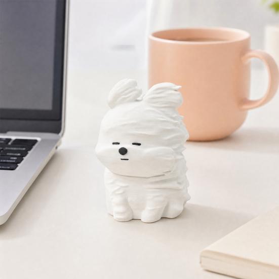 Puppy Figurine, Cute Small Dog Statue, 3D Printed Cartoon Animal Desktop Decoration for Home Office Shelf Decor, Gift for Dog Lovers
