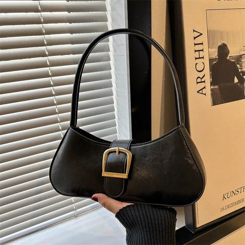 Feminine Shoulder Bag Armpit Bag Simple Casual Style Stick Fashion Trend Winter New