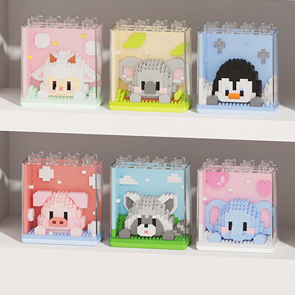 Non-Toxic Block Animals Building Blocks Capybara Tiger Penguin Educational Toy Gift Parent-Child Interaction Stem Learning Toys For Kid