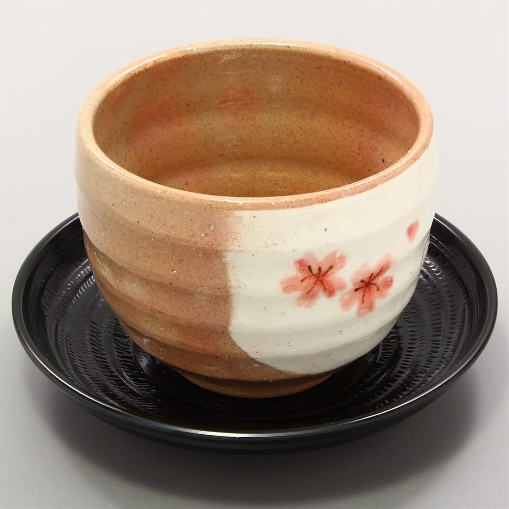 Mino Ware Relaxed Bowl with Saucer Small Flower Purple Made In Japan 503-06