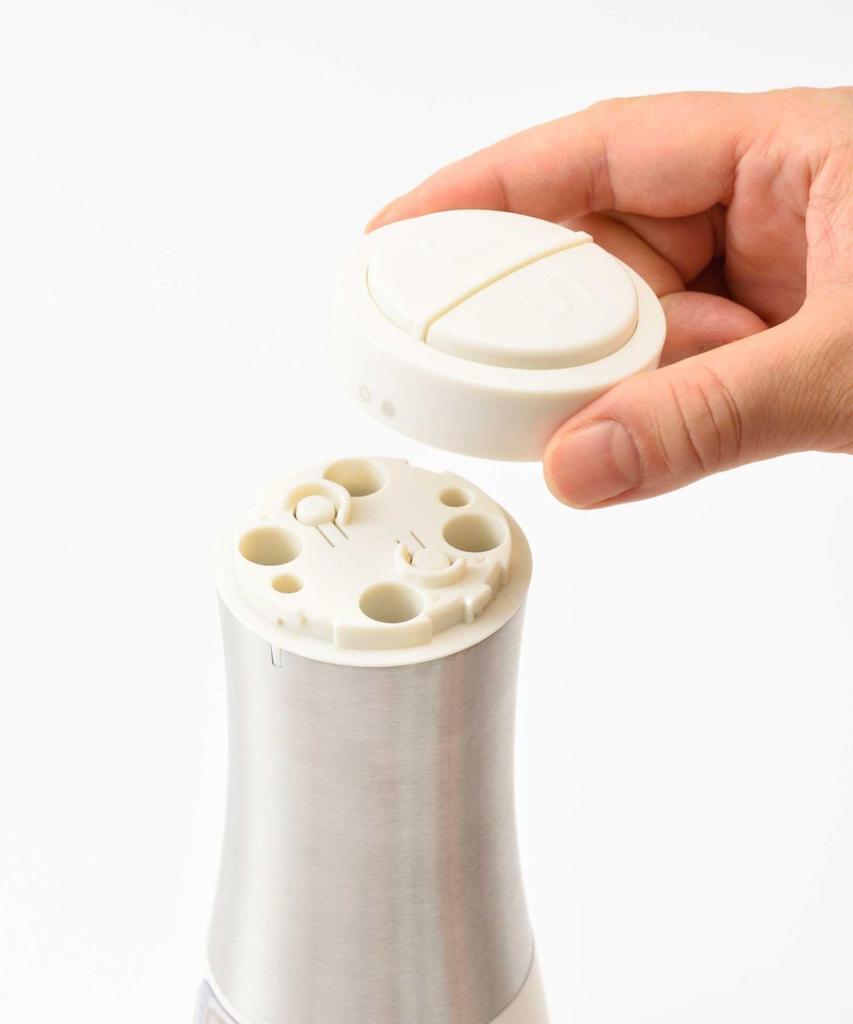 BRUNO Electric Pepper Mill, Single-Handed, 2-in-1 Double-Auto Wood Spice Mill, IvoryWhite, BHK299-IV