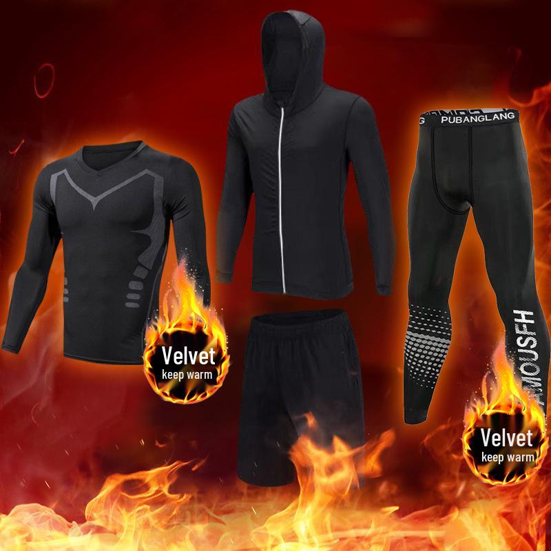 Men's High Elasticity Winter Running Base Layer Suit