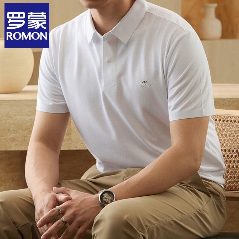 

Romon Men s Ice Silk Polo T-Shirt 185