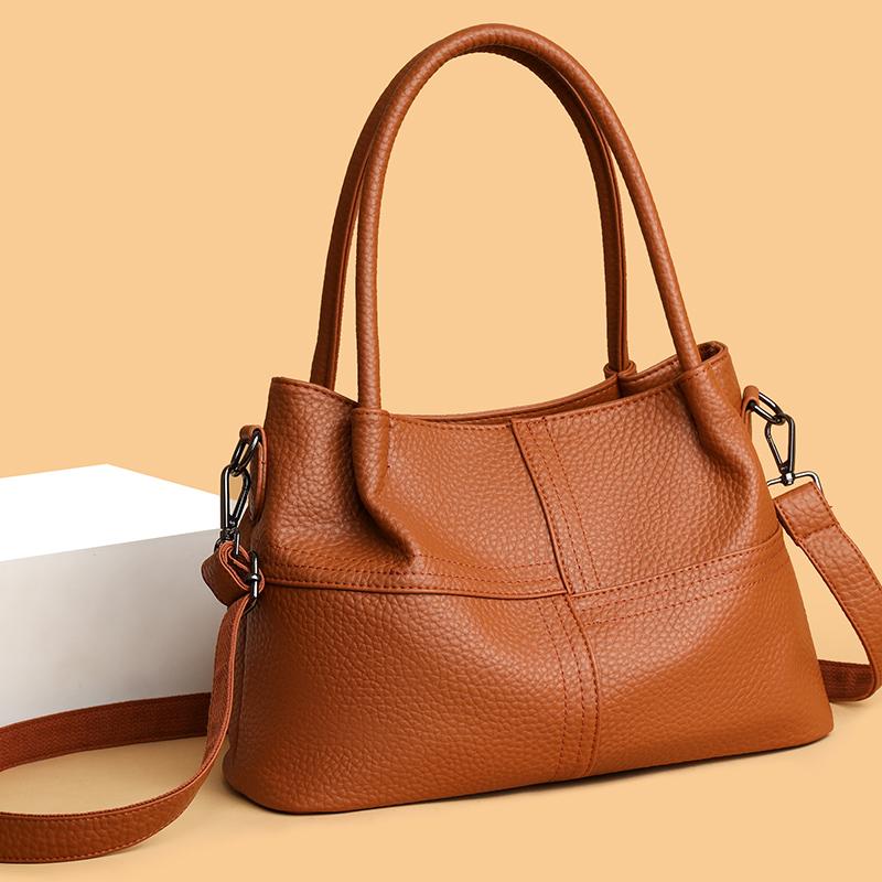 Simple Women's PU Leather Shoulder Bag, Women's Casual Handbag, Large Capacity Work Retro Handbag, Multifunctional Handbag