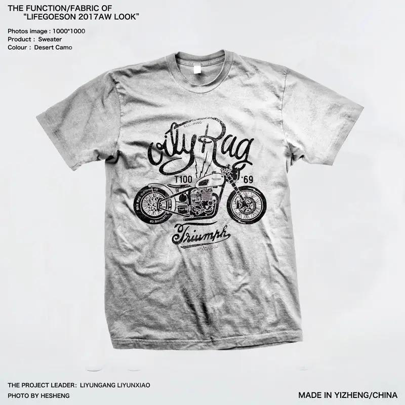 Summer Pure Cotton American Retro Short Sleeved T-shirt for Men's Short Ins Outerwear Printed Half Sleeved Round Neck Casual Top