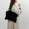 Women's Faux Rabbit Fur Plush Shoulder Bag, Soft Fluffy Shoulder Handbag, Elegant Cloud Bag for Fall & Winter, Perfect Christmas Gift