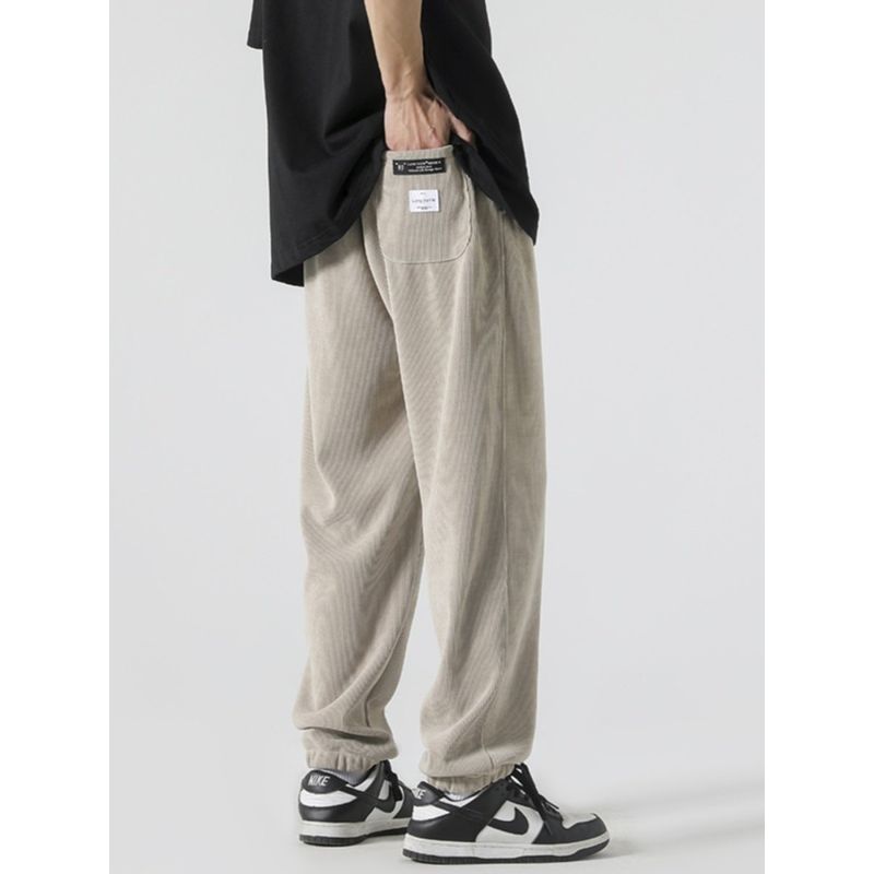 American-Style Heavy Chenille Pants with Velvet Men's Winter Extra Thick Silver Fox Velvet Sweatpants Foreign Trade Cattle Goods Sports Casual Pants