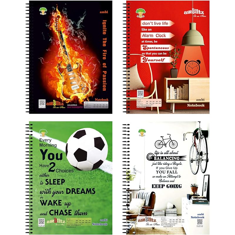

Amblitz Mega Spiral Notebook - A4-600 Pages - Unruled Regular