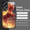 Stylish Chinese-Style Red Horse Print Tempered Glass Phone Case for OPPO Realme 14 13 12 11 10 Pro Plus GT Neo 3 2 X7 Pro Cover