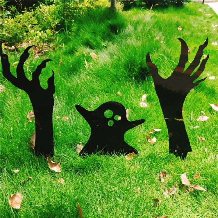 Halloween Black Figure Scary Statue Yard Signs Home Party Decoration