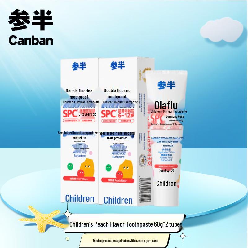 Canban Kids Peach Low-Fluoride Toothpaste (6-12 Yrs)