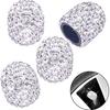 4PCS Crystal Car Tire Valve Caps Diamond Shining Dust-proof Wheel Valve Cover Vehicle Bling Car Charms Decor Auto Accessories
