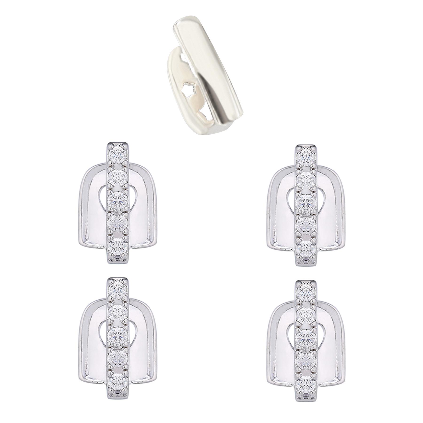 

Гарячі Хелловінські Хіп-Хоп Грілзи: Мідь з покриттям із справжнього золота, інкрустована паве цирконами в стилі панк, великі золоті зубні прикраси.