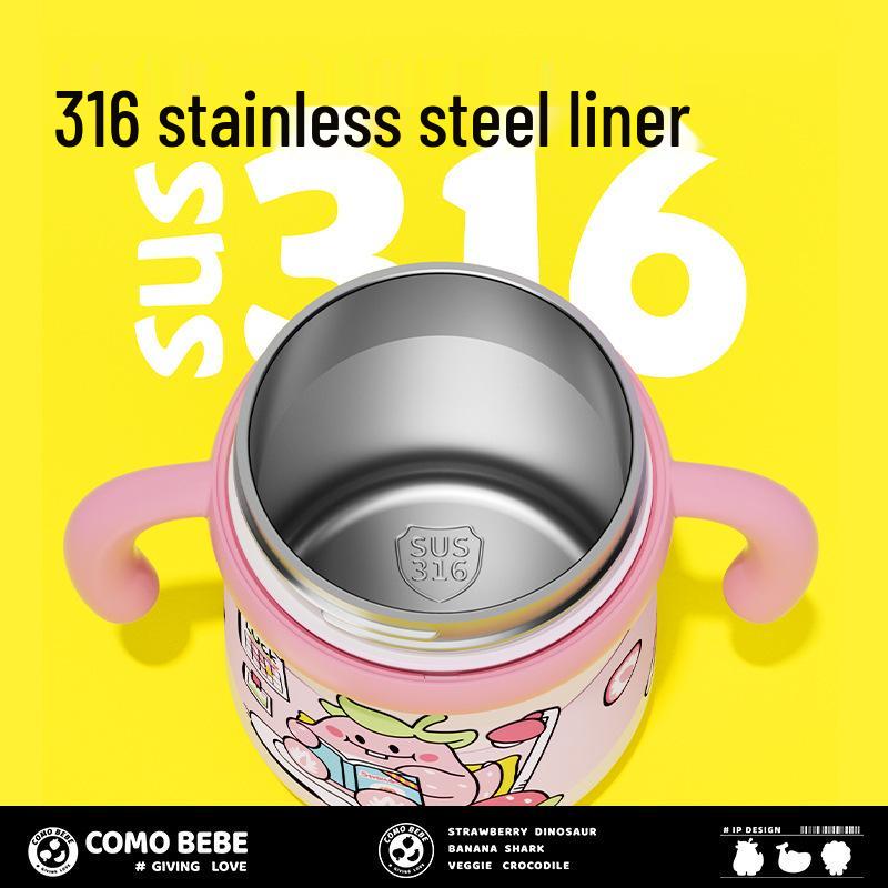 330ml Stainless Steel Cartoon Pet Cup - Cute & Fun Children's Drinking Cup