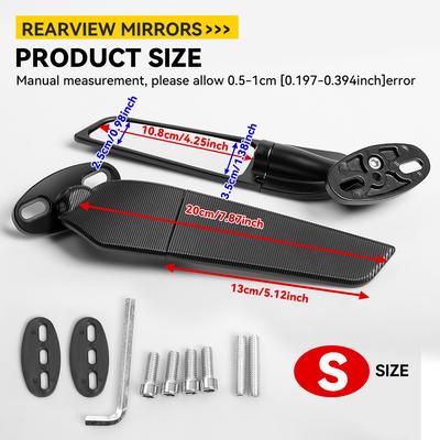 Para suzuki gsxr 600 750 1000 gsx1300r gsx650f GSX-R motocicleta espelho modificado asa de vento ajustável rotativo espelho retrovisor