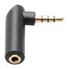 Wearproof 90 Degree Right Angle 3.5mm Angle Male To Female Headphone Adapter
