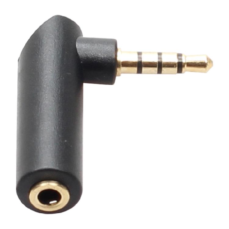 Wearproof 90 Degree Right Angle 3.5mm Angle Male To Female Headphone Adapter