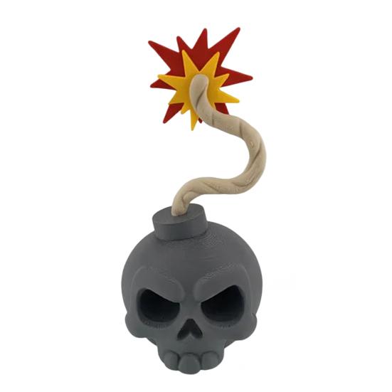 Halloween Skull Bombs Figurine Spooky 3D Fake Bombs Skull Statue