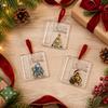 Clear Acrylic Christmas Tree Hanging Ornament Holder for Holiday Home Decor