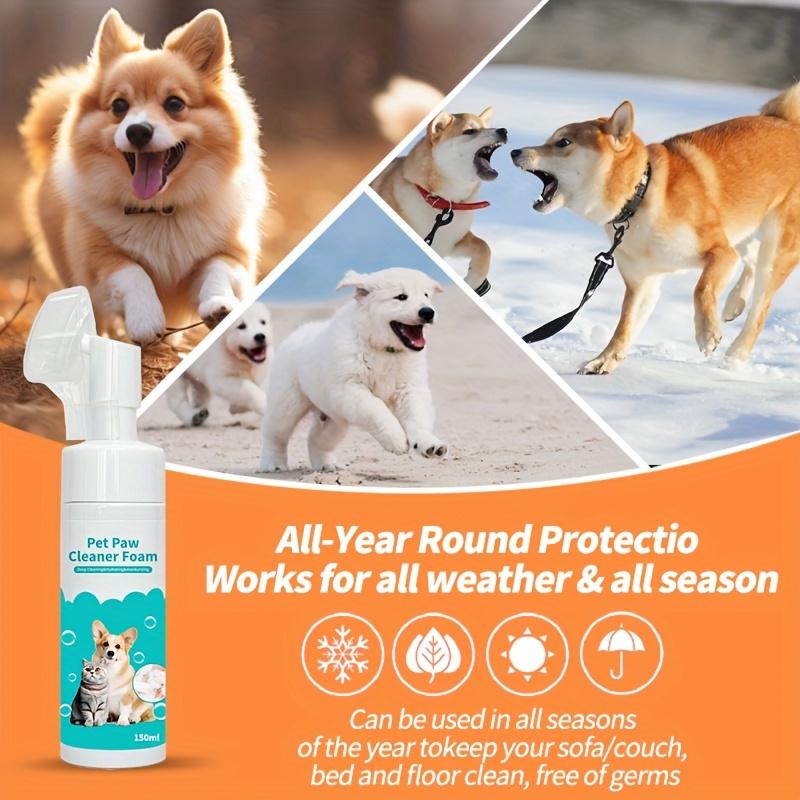 Pet Paw Cleaner Foam with Brush No Rinse Waterless Paw Wash for Dogs Cats