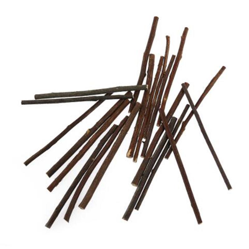 20 Stück Original Kleine Holzstäbchen Runde Holzäste Holzstäbchen DIY-Materialien für Garten Hochzeit Tischdekoration