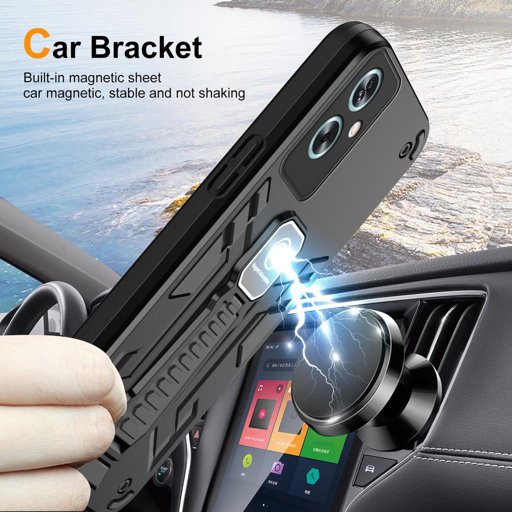 For Oppo A79 5G/A2 5G Phone Case Scratch-Resistant Back Cover Kickstand