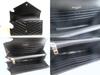 Authentic Saint Laurent YSL Silver YSL Motif Black Leather Long Flap Wallet #a875  Refurbished