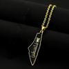 Unique ISR Map Pendant Necklace PLE Adjustable Chain Necklace Stainless Steel Material Suitable for Fashionable Outfits