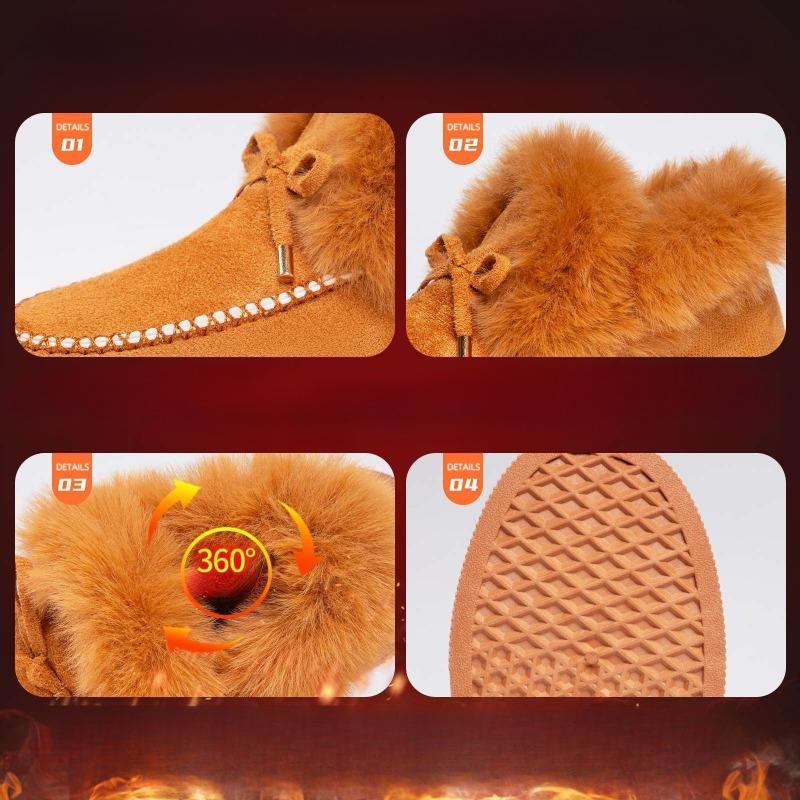 The New Cotton Shoes Are Versatile, with Added Fleece and Thickened Snow Boots and Anti-slip Cotton Boots
