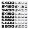 Modified 3D Car Letter Sticker Rear Trunk Tail Decorative Badge Emblem for Mercedes Benz S400 S420 S430 S450 S500 S550 S600 S650 AM1