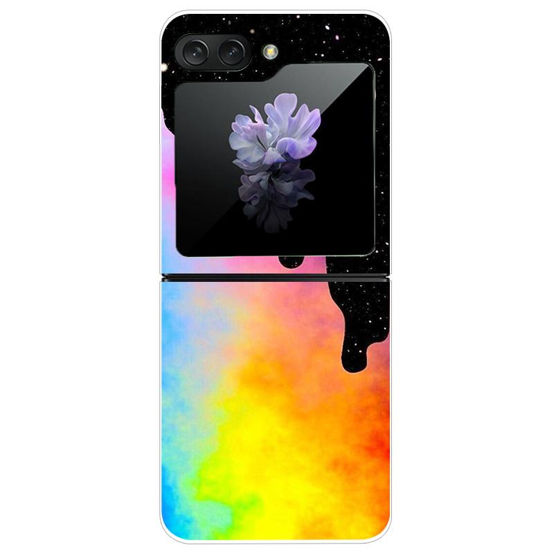 For Samsung Galaxy Z Flip 5 5G Case Cute Transparent PC Hard Case Back Cover For Samsung ZFlip5 Z Flip 5 Phone Coque Flip 5 Capa