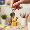 Rechargeable Croaking Frog Keychain Plastic Funny Fidget Toy Frog Keyboard Keyring  School Use