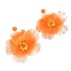 Fashion exaggerated flower earrings Bohemian vacation temperament petal stud earrings summer temperament earrings women