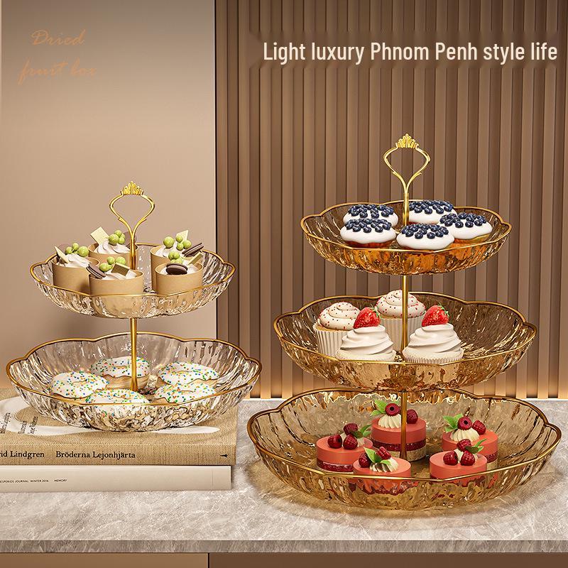 Vícepatrový podnos na ovoce a dezerty na konferenční stolek do obývacího pokoje