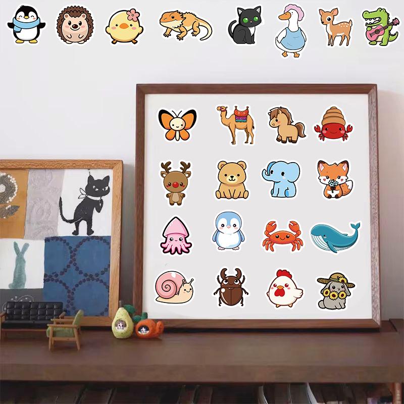 100/200PCS Animal Sticker Retro Landscape DIY Phone Guitar Laptop Luggage Notebook Festival Guitars More Waterproof Sticker