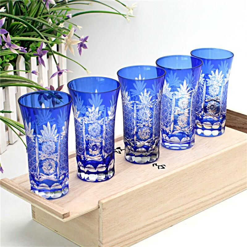 

Japanese Style Handmade Glass Sake & Liqueur Cup Set