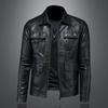 And Leather Jacket Mens And Korean Version Loose Casual Outfit Short Motorcycle Jacket Black Leather Coat Style 7285