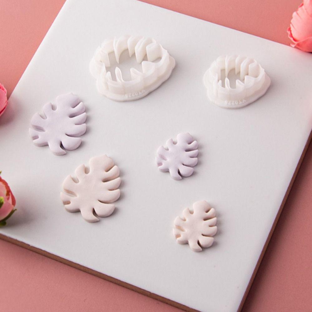 Soft Pottery Clay Mold Embossed Mold Cutting Die Pendant Leaf Polymer Clay Cutter Jewelry Making