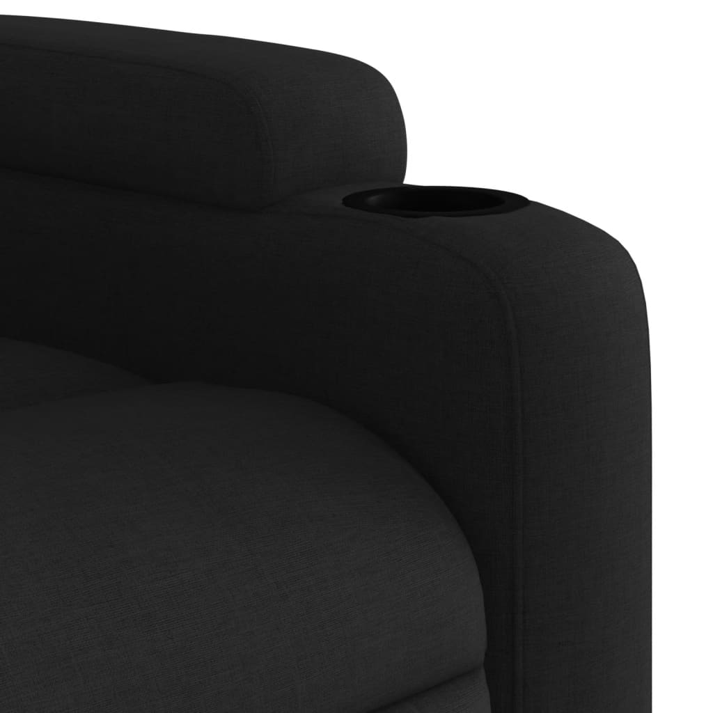 Vidaxl Foldable Armchair, Black, Upholstered In Fabric