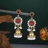 Luxury Cubic Zirconia Stud Earrings Feature Imitation Pearls Zinc Alloy Comfortable Ear Pendants For Formal Event