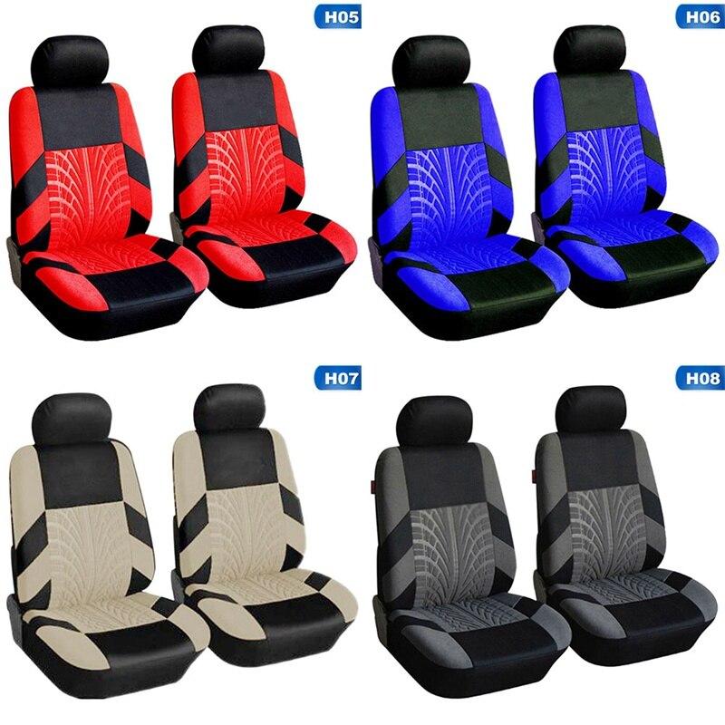 Universal Car Seat Covers Set Fit Most Cars Covers with Tire Track Detail Styling Four Seasons for Seat Protector Car Interior